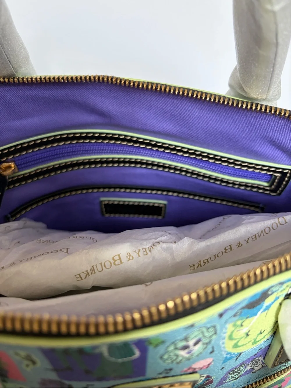 Dooney & Bourke Haunted Mansion Print Dome Satchel - Multicolor
